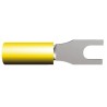 TE Connectivity PIDG Insulated Fork Terminal 12 AWG to 10 AWG Nylon Yellow M4 Stud Size 130496