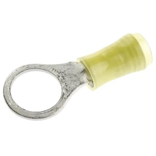 TE Connectivity PIDG Insulated Ring Terminal M10 Stud Size 12 AWG to 10 AWG Wire Size, Yellow 130207