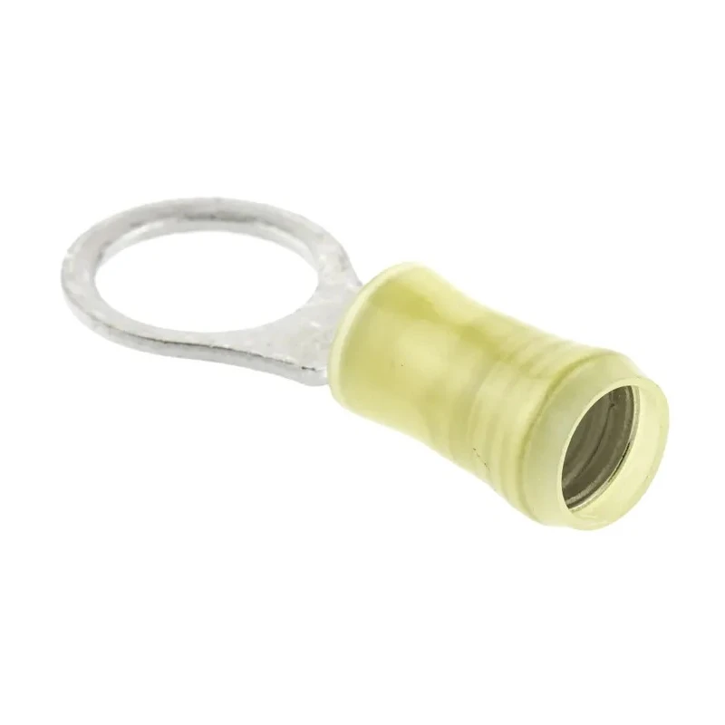 TE Connectivity PIDG Insulated Ring Terminal M10 Stud Size 12 AWG to 10 AWG Wire Size, Yellow 130207