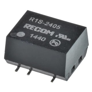 Recom DC/DC Converter 5V DC Output 200 mA 24V DC Input 1 W Surface Mount 100°C Max Temp R1S-2405