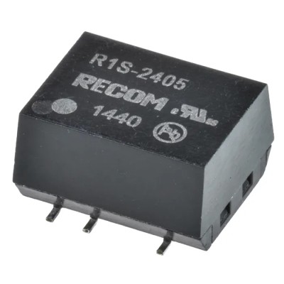 Recom DC/DC Converter 5V DC 200mA Output, 24V DC Input, 1W Surface Mount, 8-Pin R1S-2405