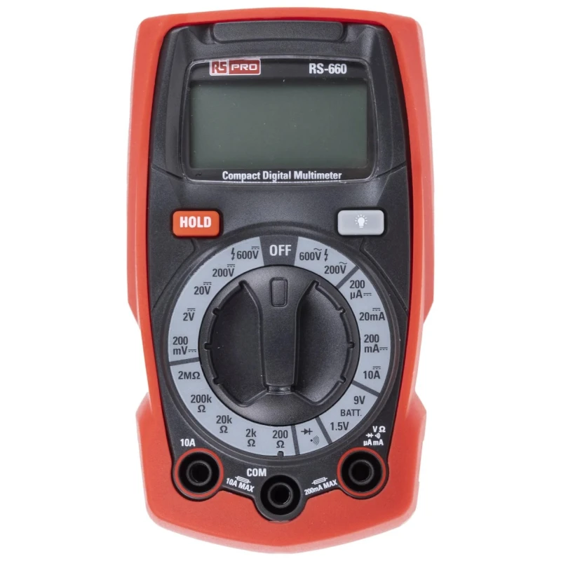 RS PRO Handheld Digital Multimeter 10 A AC, 10 A DC, 600 V AC RS-660
