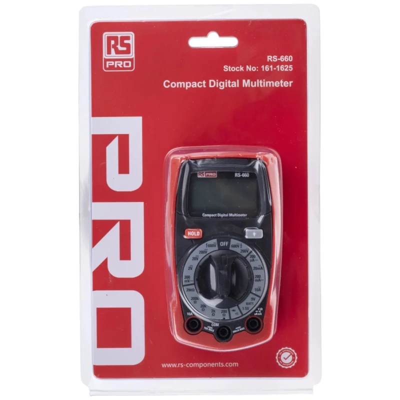 RS PRO Handheld Digital Multimeter 10 A AC, 10 A DC, 600 V AC RS-660