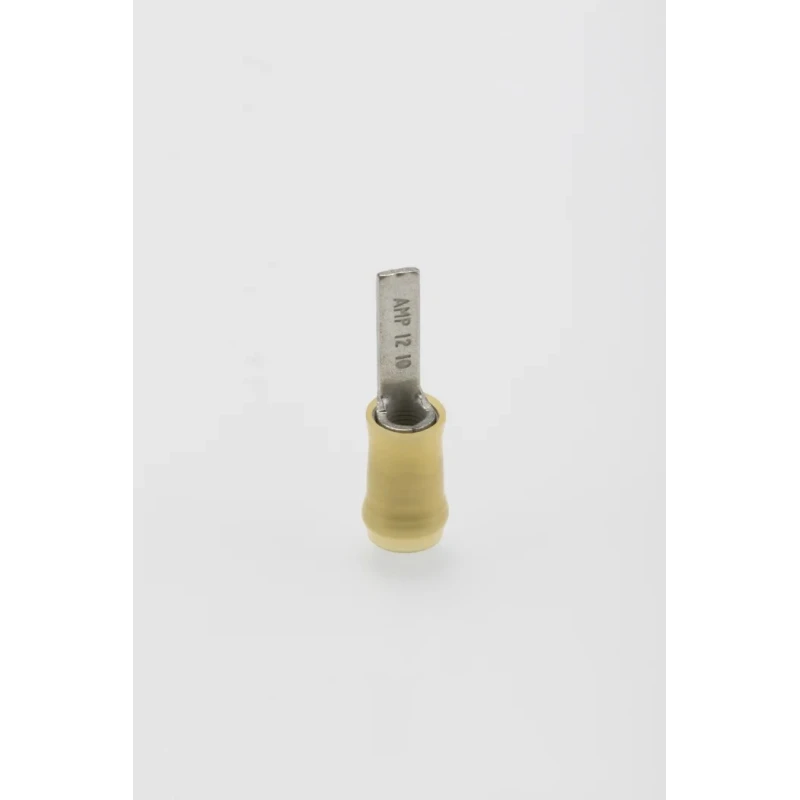 TE Connectivity PIDG Insulated Crimp Blade Terminal 12.3 mm Blade Length, 12 AWG to 10 AWG, Yellow 131332