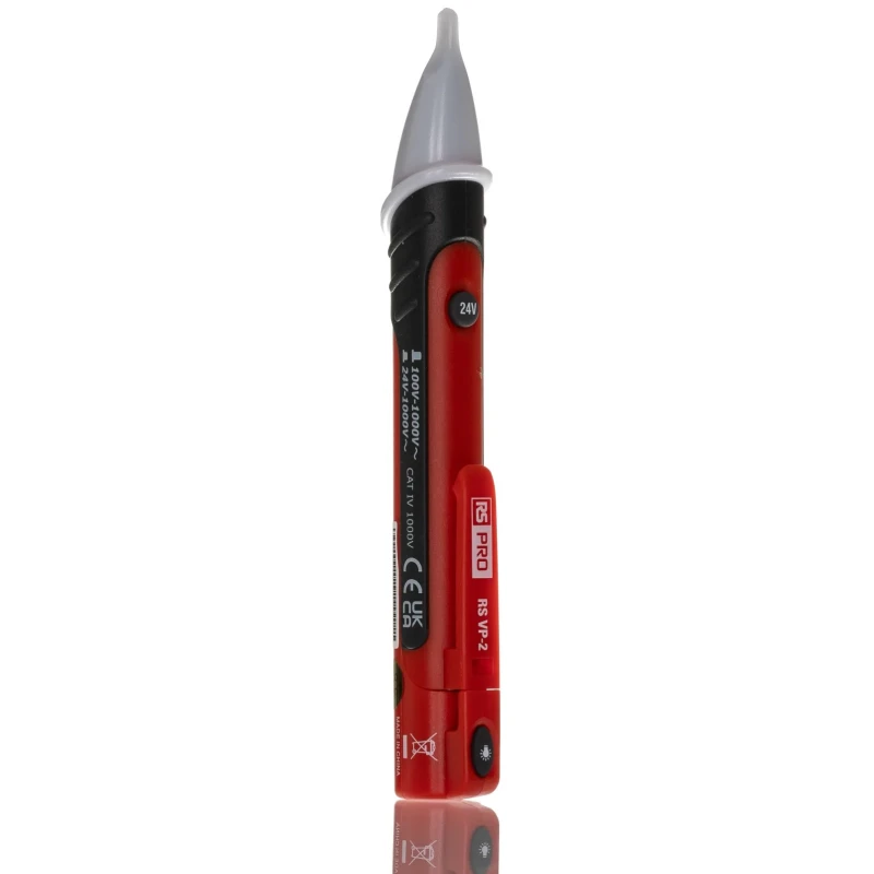 RS PRO Non-Contact Voltage Indicator 1000 V ac with LED Display, Audible Buzzer, Flashlight 161-1627