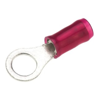 TE Connectivity PIDG Insulated Ring Terminal M5 Stud Size 22 AWG to 16 AWG Wire Size Red 130005