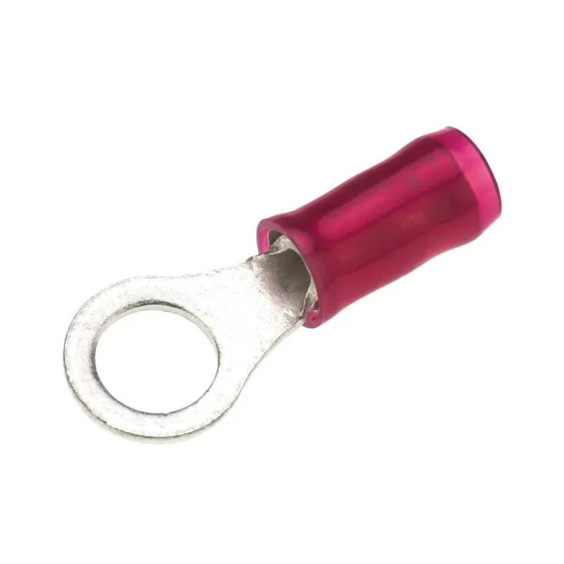TE Connectivity PIDG Insulated Ring Terminal M5 Stud Size 22 AWG to 16 AWG Wire Size Red 130005