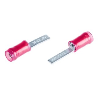 TE Connectivity PIDG Insulated Crimp Blade Terminal Red 12.4 mm Blade Length 22 AWG to 16 AWG 131331