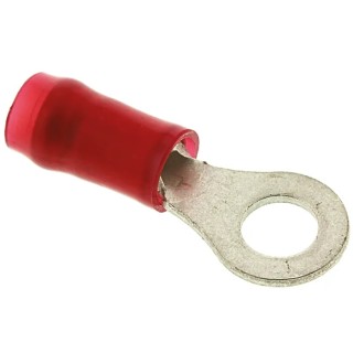 TE Connectivity PIDG Insulated Ring Terminal M4 Stud Size 22 AWG 16 AWG Wire Size Red 31890