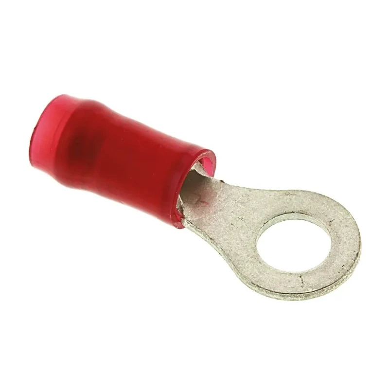 TE Connectivity PIDG Insulated Ring Terminal M4 Stud Size 22 AWG 16 AWG Wire Size Red 31890