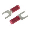 TE Connectivity PIDG Insulated Fork Terminal 22 AWG to 16 AWG M4 Stud Size Nylon Red 130516