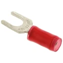 TE Connectivity PIDG Insulated Fork Terminal 22 AWG to 16 AWG M4 Stud Size Nylon Red 130516