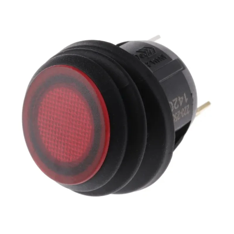 ZF Illuminated SPST On-Off Rocker Switch Panel, Red Actuator, 16A, IP56 KCA2AEA2RBB