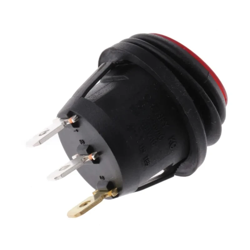 ZF Illuminated SPST On-Off Rocker Switch Panel, Red Actuator, 16A, IP56 KCA2AEA2RBB