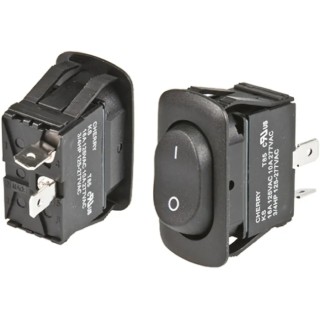 ZF SPST On-Off Rocker Switch Panel Black Polyamide 66 Housing IP56 KSF2ANB1BBD