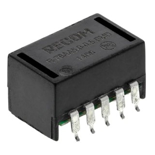 Recom Switching Regulator Surface Mount 5V DC Output Voltage 500mA Output Current 2.5W Power R-78AA5.0-0.5SMD