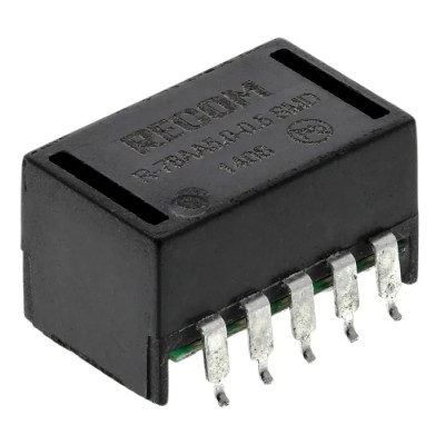 Recom Switching Regulator Surface Mount 5V DC Output Voltage 500mA Output Current 2.5W Power R-78AA5.0-0.5SMD