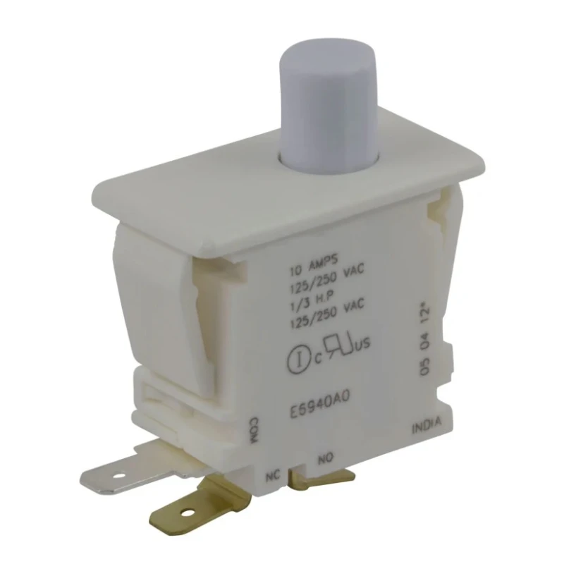 ZF Door Micro Switch, SPDT Button 10A, Panel Mount, -40°C to 85°C E69-40A