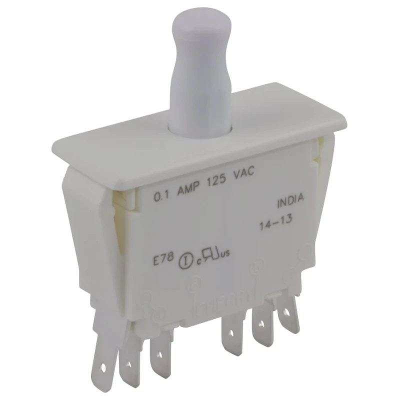 ZF Door Micro Switch Panel Mount DPDT Button Momentary 100 mA -40°C to 85°C E78-30A