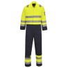 Portwest Yellow Reusable Hi Vis Flame Retardant Coverall with Zipper Closure 138 cm Chest Size XL 161-1967