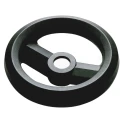 RS PRO Black Fibreglass Reinforced Technopolymer Spoked Hand Wheel, 80 mm Diameter, Phenoplast Material, Model 161-1970