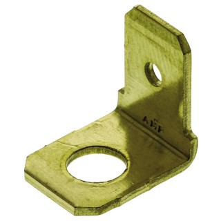 TE Connectivity FASTON .250 Uninsulated Male Spade Connector, Stud Termination, 6.35 x 0.81 mm Tab Size 141879-1