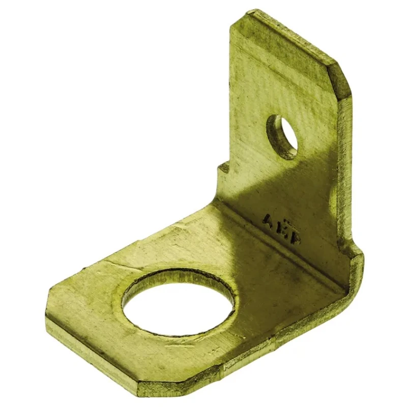 TE Connectivity FASTON .250 Uninsulated Male Spade Connector, Stud Termination, 6.35 x 0.81 mm Tab Size 141879-1