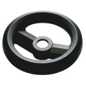 RS PRO Black Fibreglass Reinforced Technopolymer Spoked Hand Wheel 80 mm Diameter 161-1971