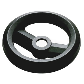 RS PRO Black Fibreglass Reinforced Technopolymer Spoked Hand Wheel 80 mm Diameter 161-1971