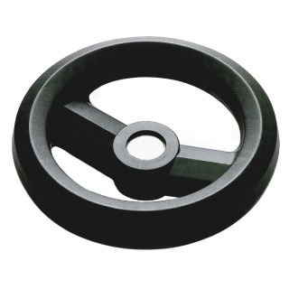 RS PRO Black Fibreglass Reinforced Technopolymer Spoked Hand Wheel 160 mm Diameter 161-1978