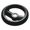 RS PRO Black Fibreglass Reinforced Technopolymer Hand Wheel 126 mm Diameter 161-1976