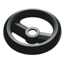 RS PRO Black Fibreglass Reinforced Technopolymer Spoked Hand Wheel 160 mm Diameter 161-1980