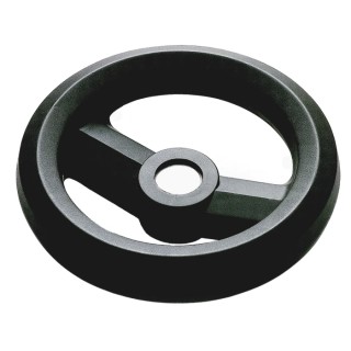 RS PRO Black Fibreglass Reinforced Technopolymer Spoked Hand Wheel 160 mm Diameter 161-1979