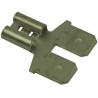 TE Connectivity 0.312 Black Uninsulated Male/Female Spade Connector, Crimp, 6.35 x 0.81 mm Tab Size 26 AWG to 8 AWG 61765-2