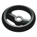 RS PRO Black Fibreglass Reinforced Technopolymer Spoked Hand Wheel 126 mm Diameter 161-1977
