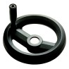 RS PRO Black Fibreglass Reinforced Technopolymer Spoked Fold Down Handle Hand Wheel, 80 mm Diameter 161-2001