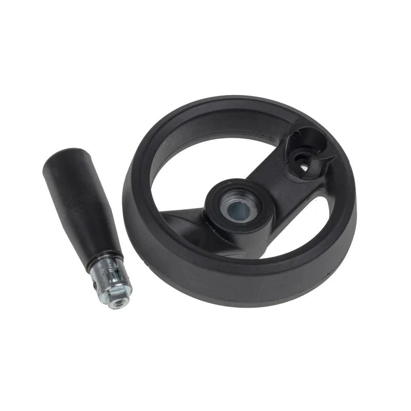 RS PRO Black Fibreglass Reinforced Technopolymer Spoked Fold Down Handle Hand Wheel, 80 mm Diameter 161-2001
