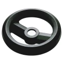 RS PRO Black Fibreglass Reinforced Technopolymer Spoked Hand Wheel 200 mm Diameter 161-1985
