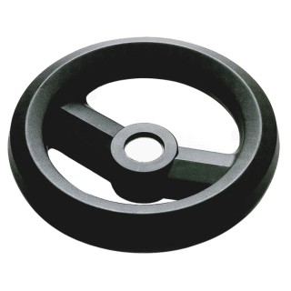 RS PRO Black Fibreglass Reinforced Technopolymer Spoked Hand Wheel 200 mm Diameter 161-1985
