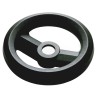 RS PRO Black Fibreglass Reinforced Technopolymer Spoked Hand Wheel 200 mm Diameter 161-1985