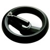 RS PRO Black Fibreglass Reinforced Technopolymer Spoked Fold Down Handle Hand Wheel 100 mm Diameter 161-2004