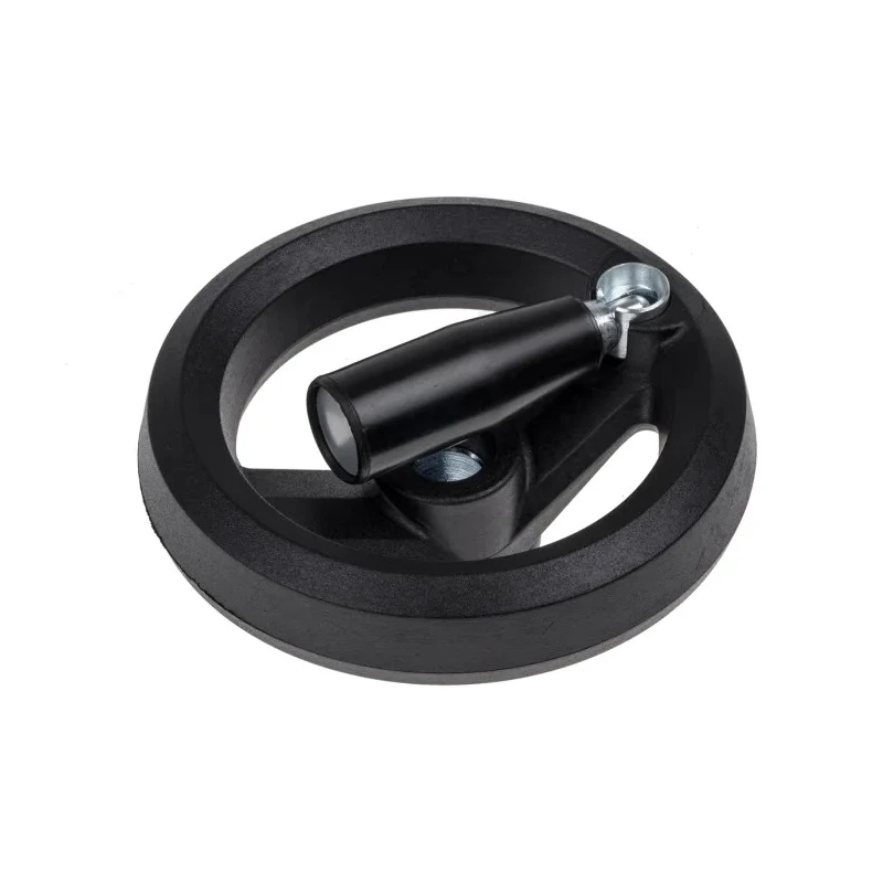 RS PRO Black Fibreglass Reinforced Technopolymer Spoked Fold Down Handle Hand Wheel 100 mm Diameter 161-2004