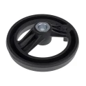 RS PRO Black Fibreglass Reinforced Technopolymer Spoked Fold Down Handle Hand Wheel 100 mm Diameter 161-2004
