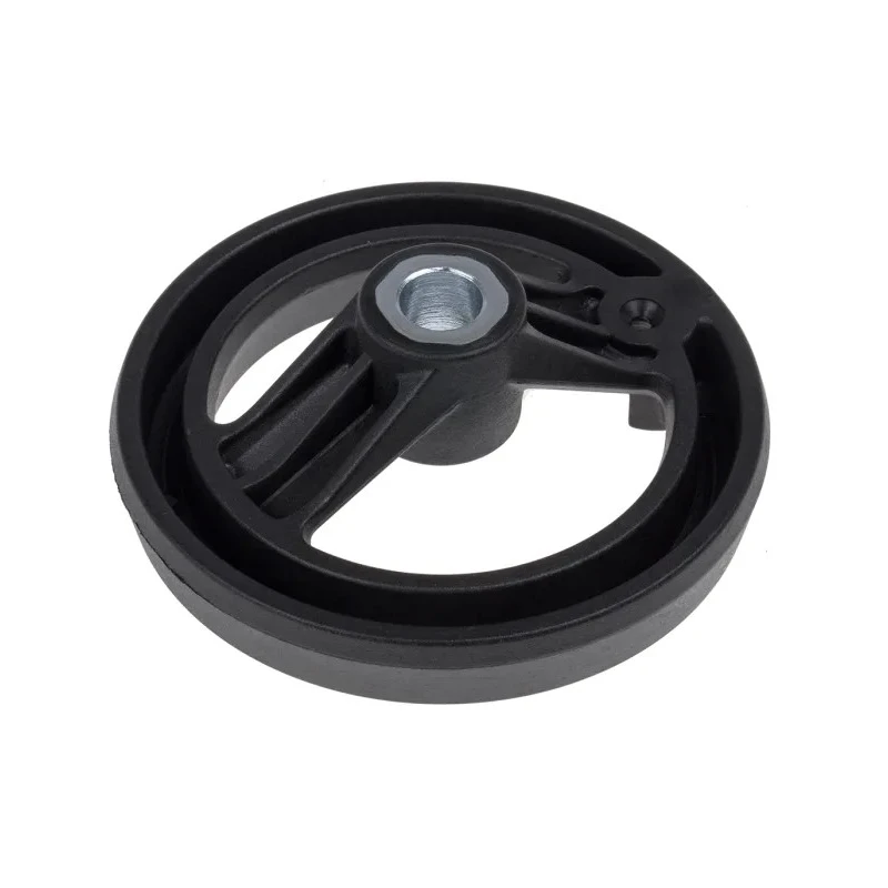 RS PRO Black Fibreglass Reinforced Technopolymer Spoked Fold Down Handle Hand Wheel 100 mm Diameter 161-2004