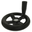 RS PRO Black Phenoplast Four Spoke Revolving Handle Hand Wheel 120 mm Diameter 161-2027