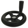RS PRO Black Phenoplast Four Spoke Revolving Handle Hand Wheel 120 mm Diameter 161-2027