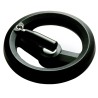 RS PRO Black Fibreglass Reinforced Technopolymer Hand Wheel 126 mm Diameter 161-2009