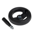 RS PRO Black Fibreglass Reinforced Technopolymer Hand Wheel 126 mm Diameter 161-2009