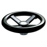 RS PRO Black Four Spoke Hand Wheel 140 mm Diameter with Steel Insert Hub 161-2021
