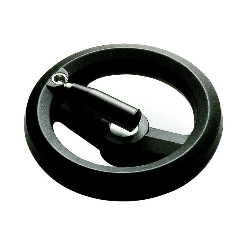 RS PRO Black Fibreglass Reinforced Technopolymer Spoked Fold Down Handle Hand Wheel 160 mm Diameter 161-2011